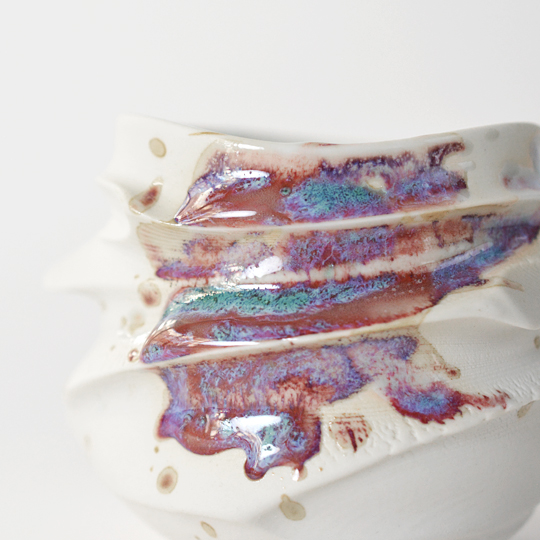 Ryumyaku Basic Pot S (White x Drip) | 多肉植物・特別な鉢の Ryumyaku Basic Pot S (White x Drip) | 多肉植物・特別な鉢の